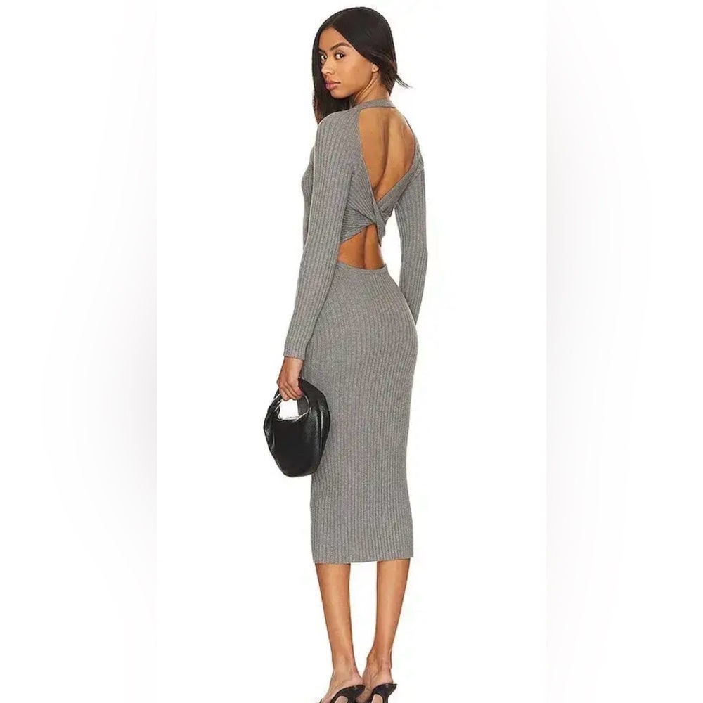 Long Sleeve Ribbed Fitted Dress
